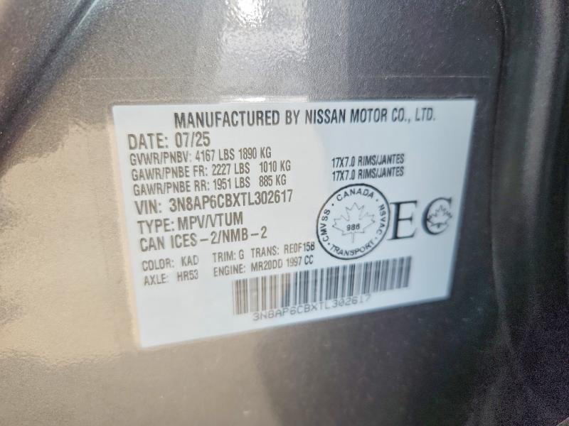 Aukcja sprzedaży 2026 Nissan Kicks, vin: 3N8AP6CBXTL302617, numer aukcji: 58635476