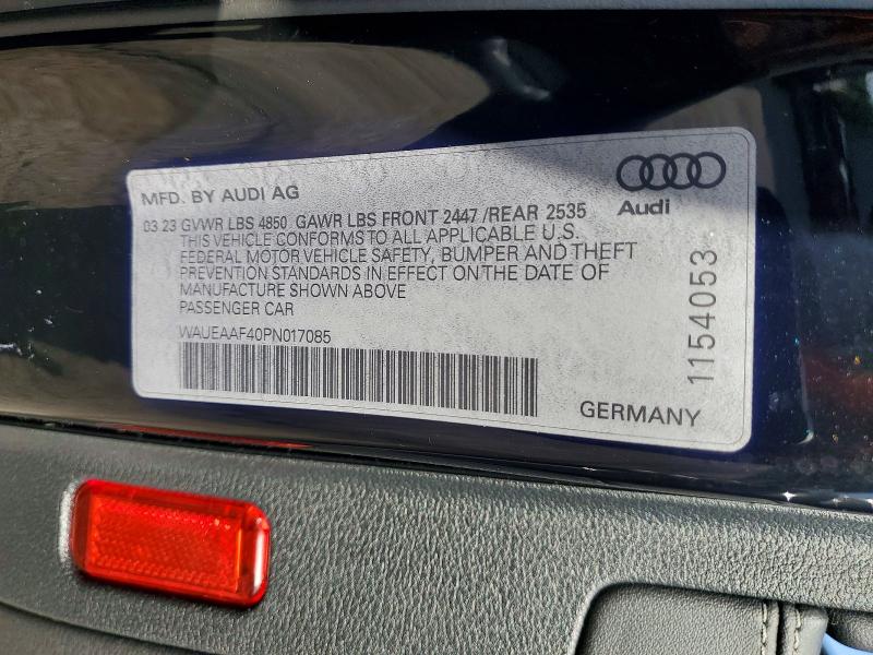 Aukcja sprzedaży 2023 Audi A4, vin: WAUEAAF40PN017085, numer aukcji: 59173656
