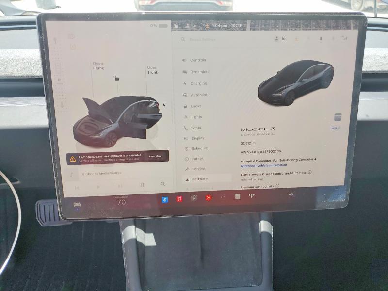 2025 Tesla Model 3 მანქანა იყიდება აუქციონზე, vin: 5YJ3E1EA4SF902306, აუქციონის ნომერი: 58947956