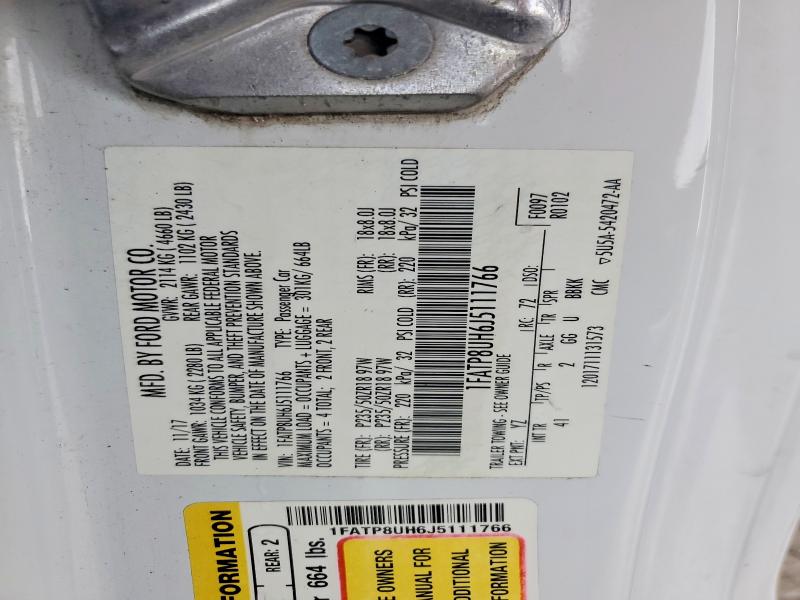 Продажа на аукционе авто 2018 Ford Mustang, vin: 1FATP8UH6J5111766, номер лота: 55568456