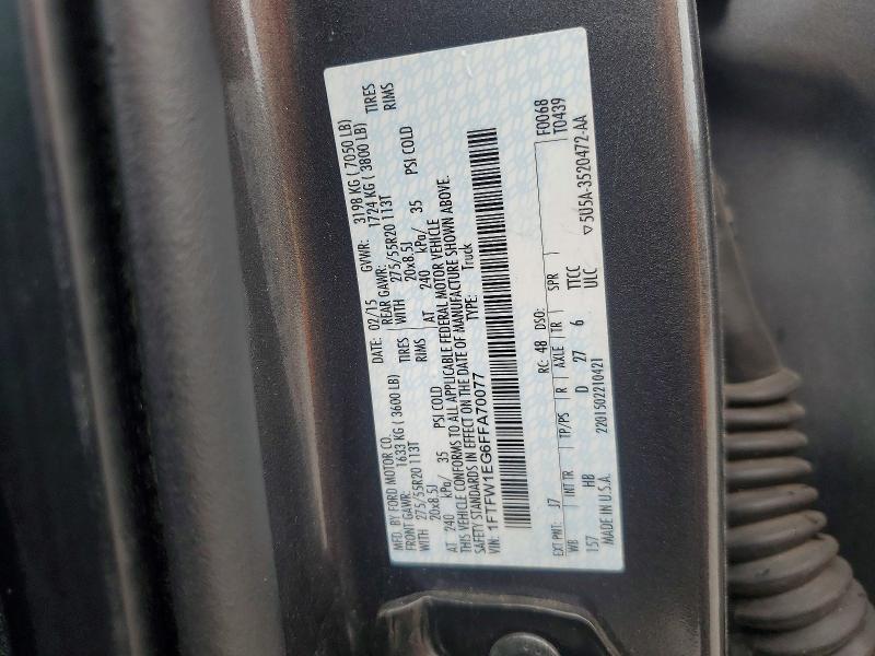 Aukcja sprzedaży 2015 Ford F150, vin: 1FTFW1EG6FFA70077, numer aukcji: 56438946