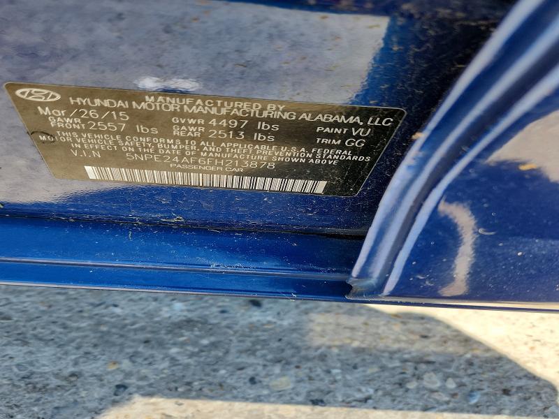 2015 Hyundai Sonata მანქანა იყიდება აუქციონზე, vin: 5NPE24AF6FH213878, აუქციონის ნომერი: 55392046