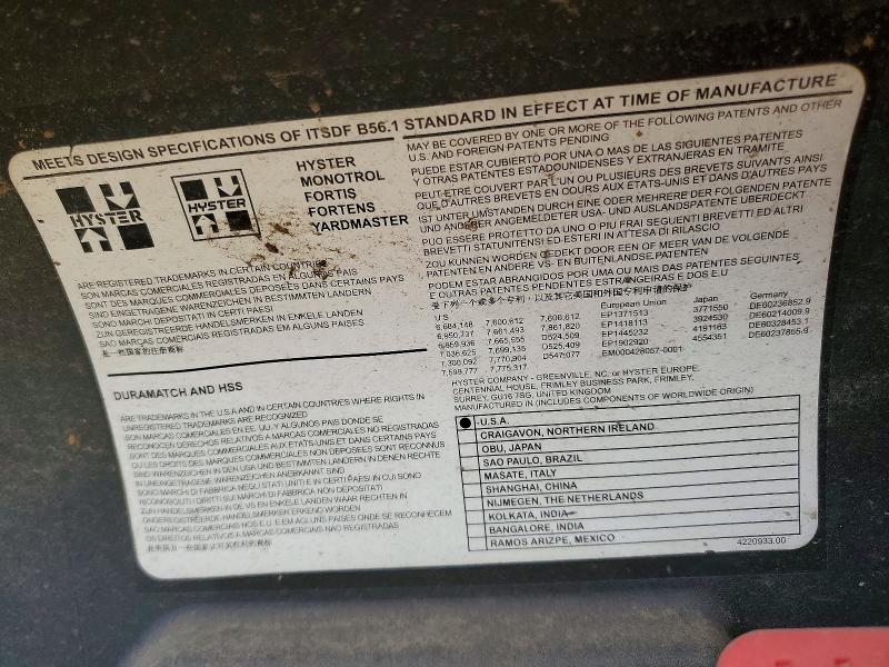 Продаж на аукціоні авто 2018 Hyster Unknown, vin: U005V08640S, номер лоту: 55064006