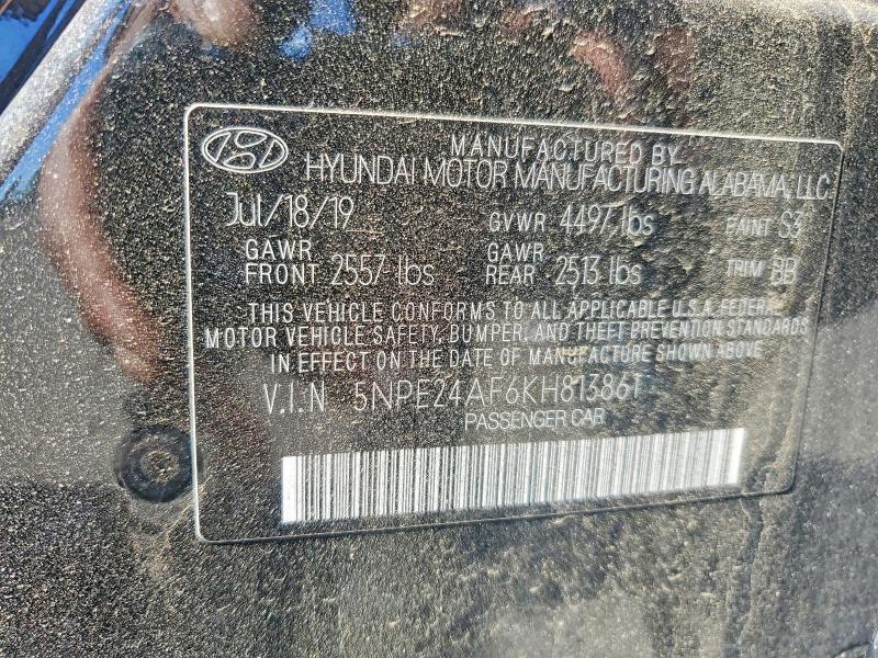 Продаж на аукціоні авто 2019 Hyundai Sonata, vin: 5NPE24AF6KH813861, номер лоту: 56762456