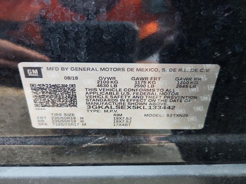 Aukcja sprzedaży 2019 Gmc Terrain, vin: 3GKALSEX5KL133442, numer aukcji: 56442916