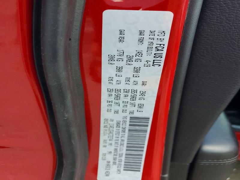 55175556 :رقم المزاد ، 1C4RDJDG4KC722744 vin ، 2019 Dodge Durango مزاد بيع