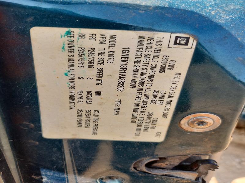 Aukcja sprzedaży 1997 Chevrolet Tahoe, vin: 1GNEK13R1VJ382208, numer aukcji: 58746086