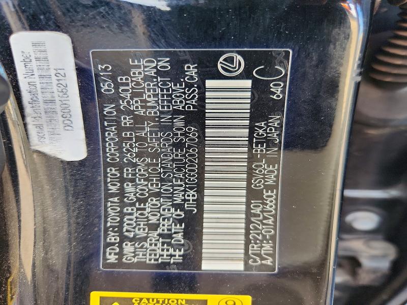 Продажа на аукционе авто 2013 Lexus Es, vin: JTHBK1GG0D2067069, номер лота: 56152996