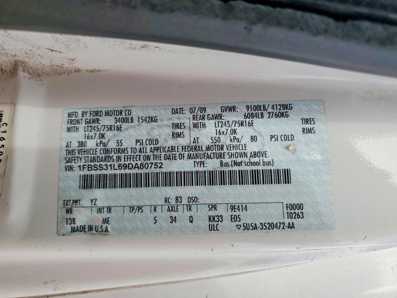 Продаж на аукціоні авто 2009 Ford Econoline, vin: 1FBSS31L69DA80752, номер лоту: 57174436
