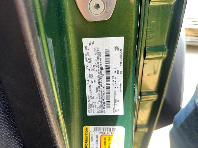 Aukcja sprzedaży 2024 Ford Bronco, vin: 1FMDE7AH7RLA34833, numer aukcji: 56490606