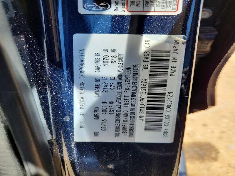 Продажа на аукционе авто 2016 Mazda 3, vin: JM1BM1U79G1331674, номер лота: 58051806