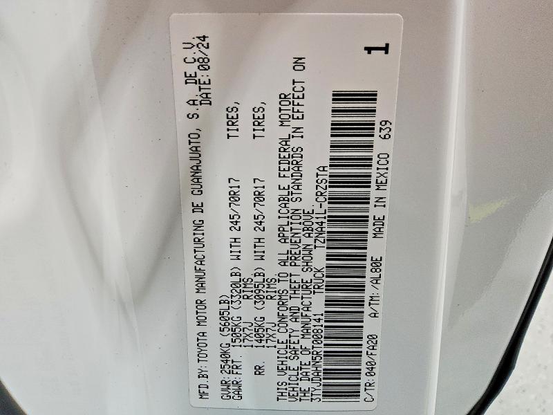 2024 Toyota Tacoma მანქანა იყიდება აუქციონზე, vin: 3TYJDAHN5RT008141, აუქციონის ნომერი: 54055846