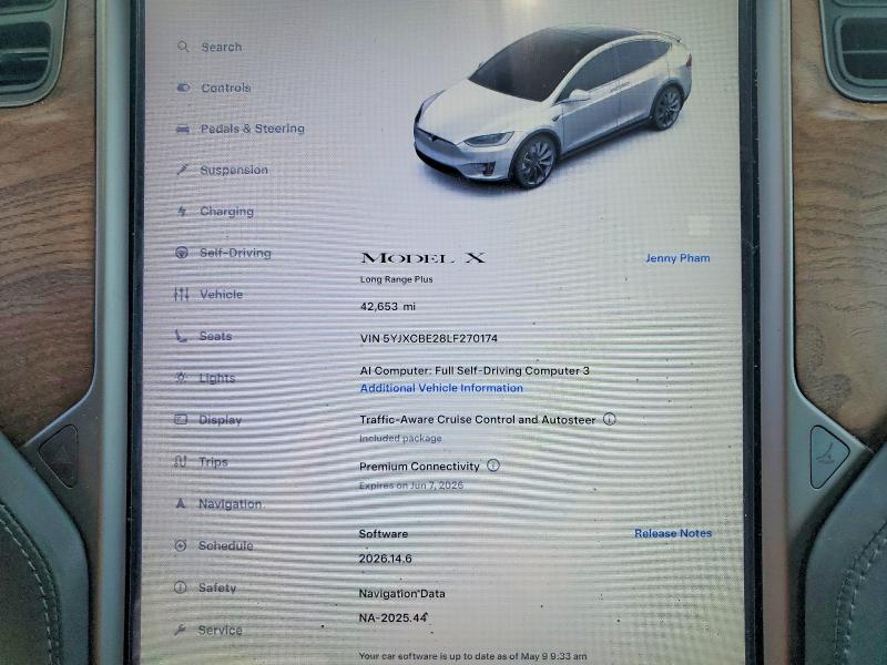 Продажа на аукционе авто 2020 Tesla Model X, vin: 5YJXCBE28LF270174, номер лота: 54734866