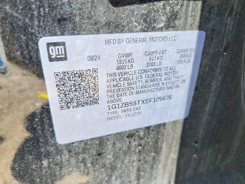 Продажа на аукционе авто 2025 Chevrolet Malibu, vin: 1G1ZB5STXSF109676, номер лота: 57156756