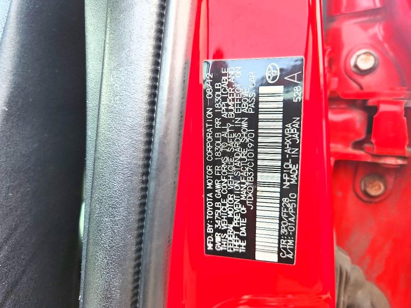 Aukcja sprzedaży 2012 Toyota Prius C, vin: JTDKDTB37C1019701, numer aukcji: 55928146