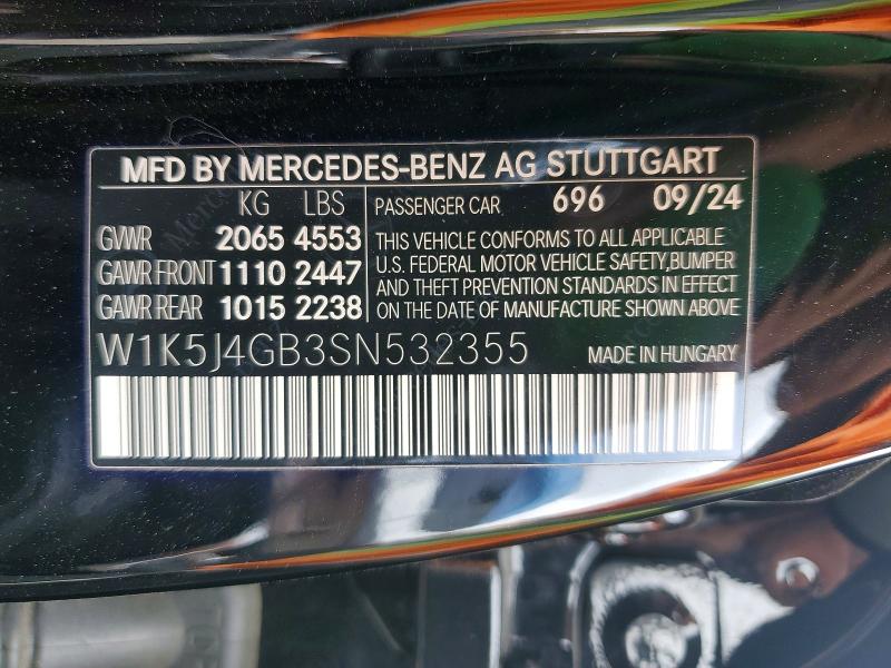 Продаж на аукціоні авто 2025 Mercedes-benz Cla, vin: W1K5J4GB3SN532355, номер лоту: 58822216