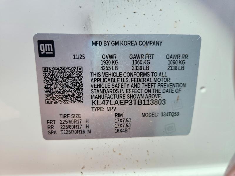 Продаж на аукціоні авто 2026 Buick Envista, vin: KL47LAEP3TB113803, номер лоту: 57122296