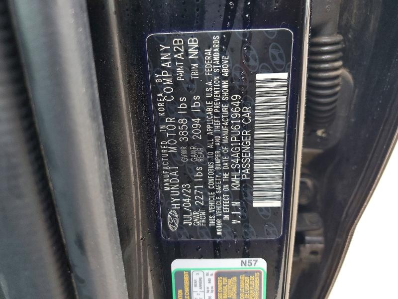 Продажа на аукционе авто 2023 Hyundai Elantra, vin: KMHLS4AG1PU619649, номер лота: 57189876