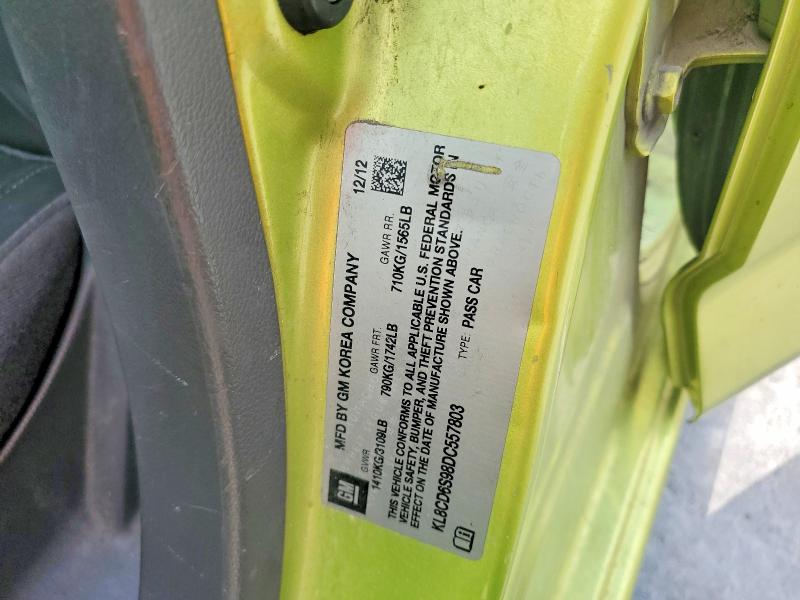 Продаж на аукціоні авто 2013 Chevrolet Spark, vin: KL8CD6S98DC557803, номер лоту: 58575556