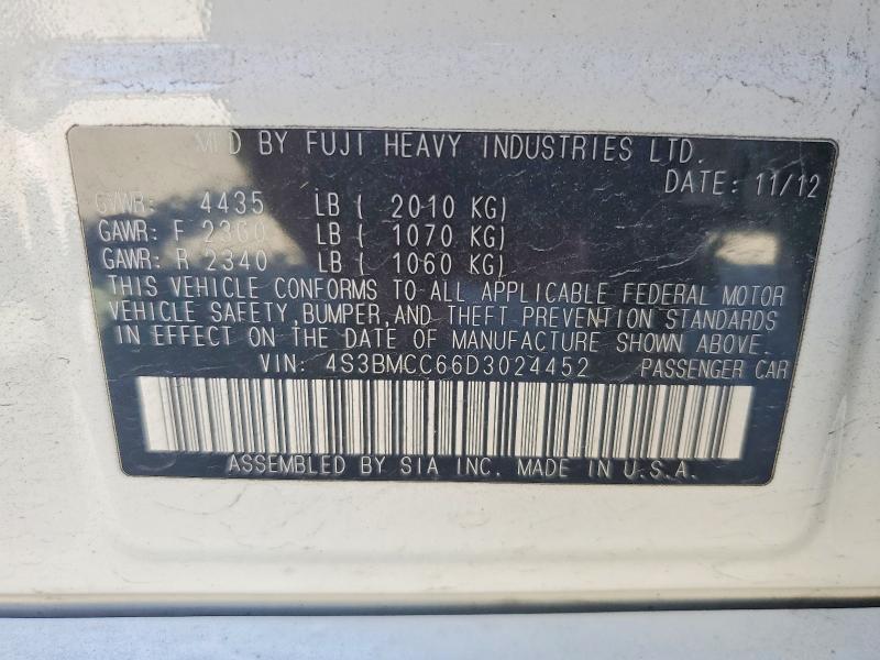 Продаж на аукціоні авто 2013 Subaru Legacy, vin: 4S3BMCC66D3024452, номер лоту: 55840406