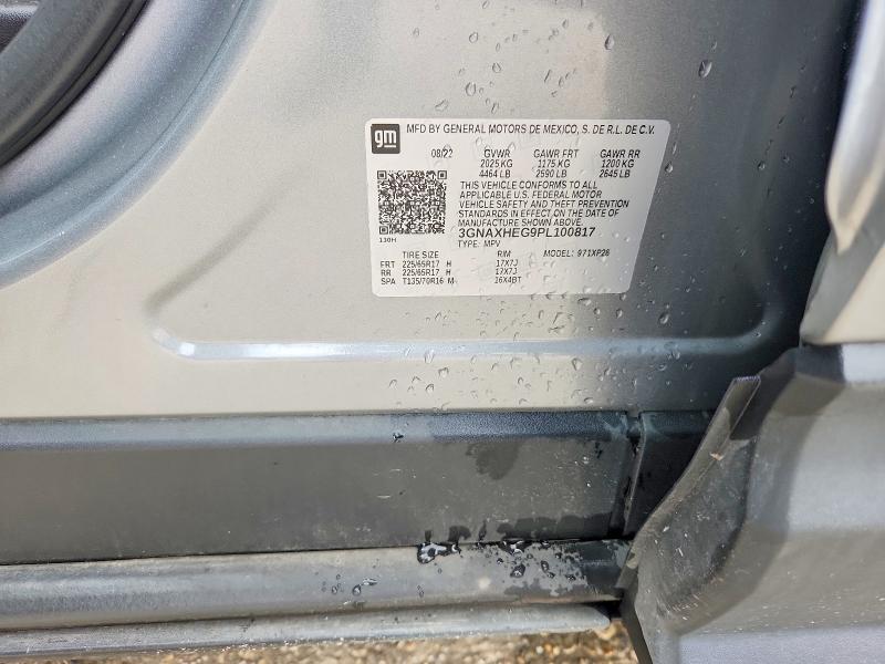 2023 Chevrolet Equinox მანქანა იყიდება აუქციონზე, vin: 3GNAXHEG9PL100817, აუქციონის ნომერი: 57028326