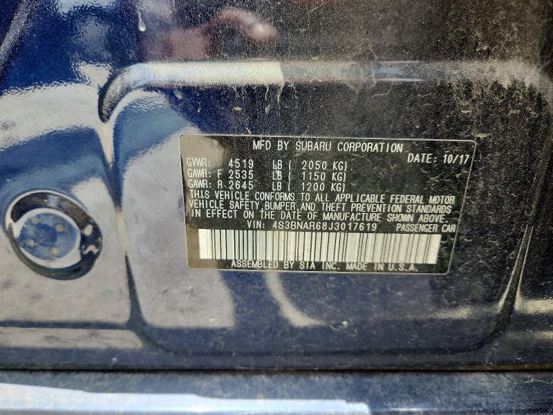58048046 :رقم المزاد ، 4S3BNAR68J3017619 vin ، 2018 Subaru Legacy مزاد بيع