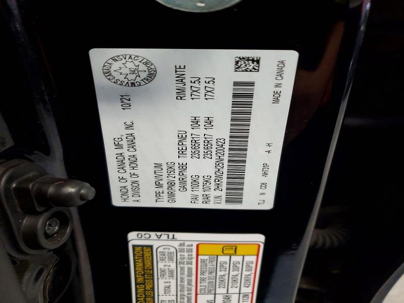 Aukcja sprzedaży 2022 Honda Cr-v, vin: 2HKRW2H25NH200423, numer aukcji: 56813356