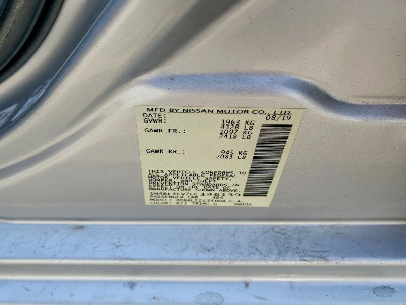 Продажа на аукционе авто 2020 Nissan Altima, vin: 1N4BL4EV7LC146139, номер лота: 55651306
