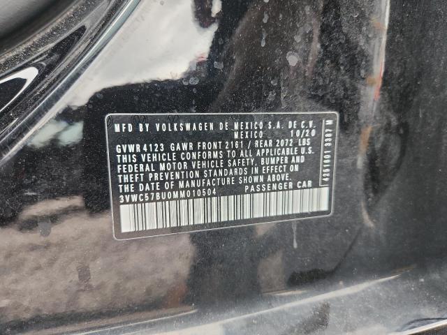 Продаж на аукціоні авто 2021 Volkswagen Jetta, vin: 3VWC57BU0MM010504, номер лоту: 57376136