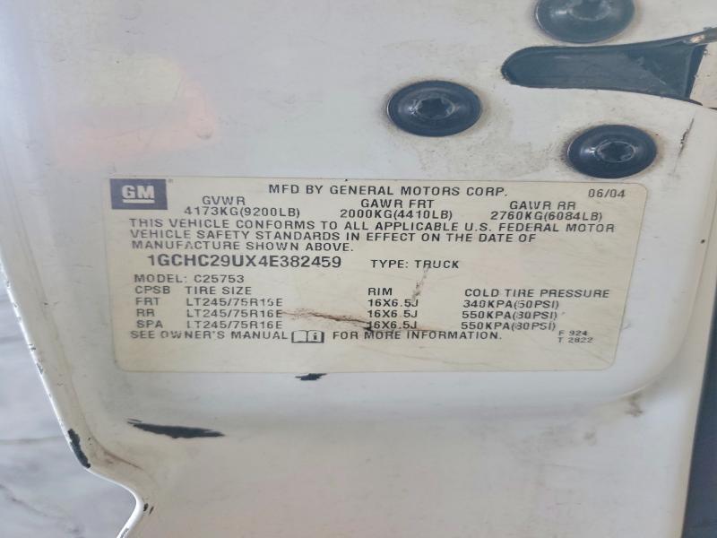 57459066 :رقم المزاد ، 1GCHC29UX4E382459 vin ، 2004 Chevrolet Silverado مزاد بيع