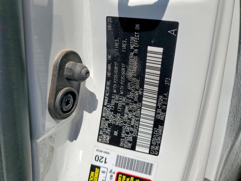 2020 Toyota Sienna მანქანა იყიდება აუქციონზე, vin: 5TDYZ3DC1LS084782, აუქციონის ნომერი: 55705426