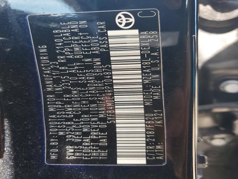 Продаж на аукціоні авто 2024 Toyota Corolla, vin: 5YFB4MDE4RP104875, номер лоту: 55561596