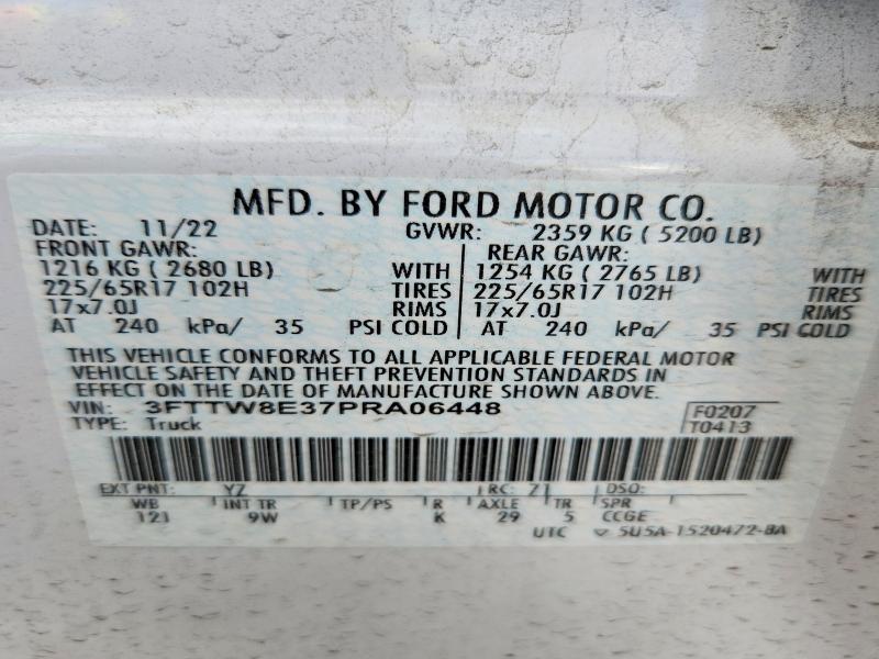 Aukcja sprzedaży 2023 Ford Maverick, vin: 3FTTW8E37PRA06448, numer aukcji: 59177386