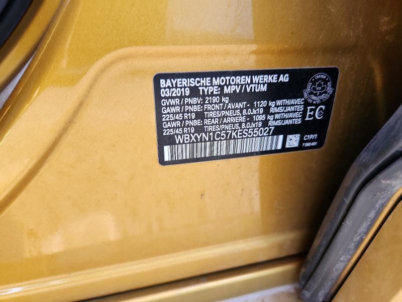 Продажа на аукционе авто 2019 Bmw X2, vin: WBXYN1C57KES55027, номер лота: 55869686