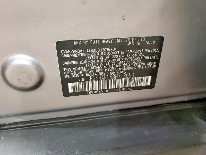 Aukcja sprzedaży 2011 Subaru Forester, vin: JF2SHAFC5BH713653, numer aukcji: 57713646