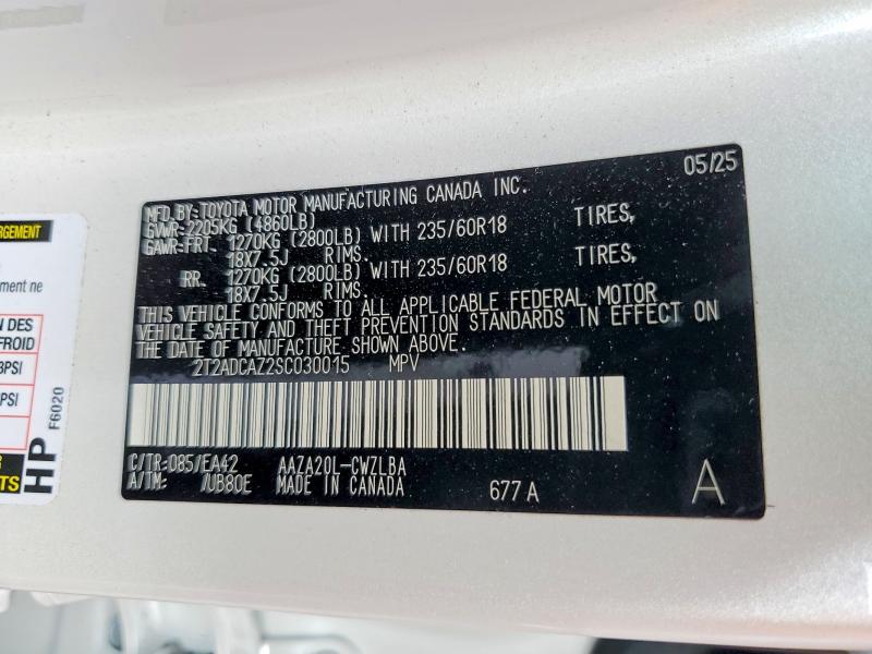 Продаж на аукціоні авто 2025 Lexus Nx 250, vin: 2T2ADCAZ2SC030015, номер лоту: 58334416