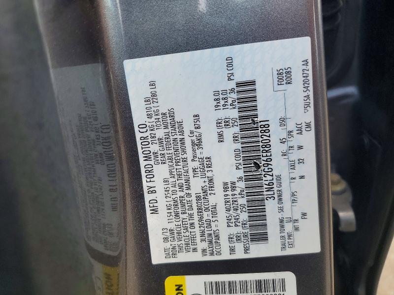 Продаж на аукціоні авто 2014 Lincoln Mkz, vin: 3LN6L2G96ER802881, номер лоту: 57925606