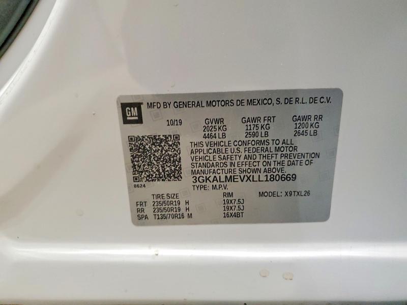 2020 Gmc Terrain მანქანა იყიდება აუქციონზე, vin: 3GKALMEVXLL180669, აუქციონის ნომერი: 57889716
