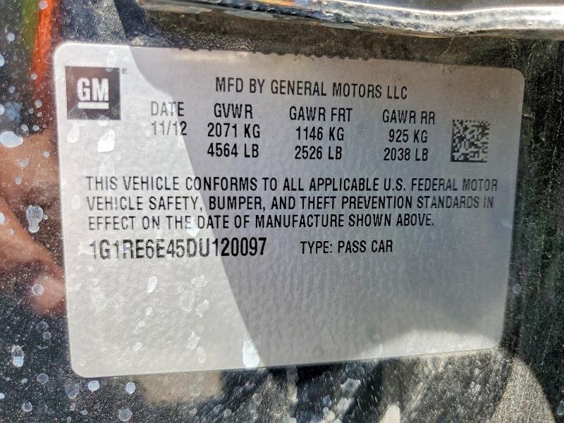 Aukcja sprzedaży 2013 Chevrolet Volt, vin: 1G1RE6E45DU120097, numer aukcji: 56187856
