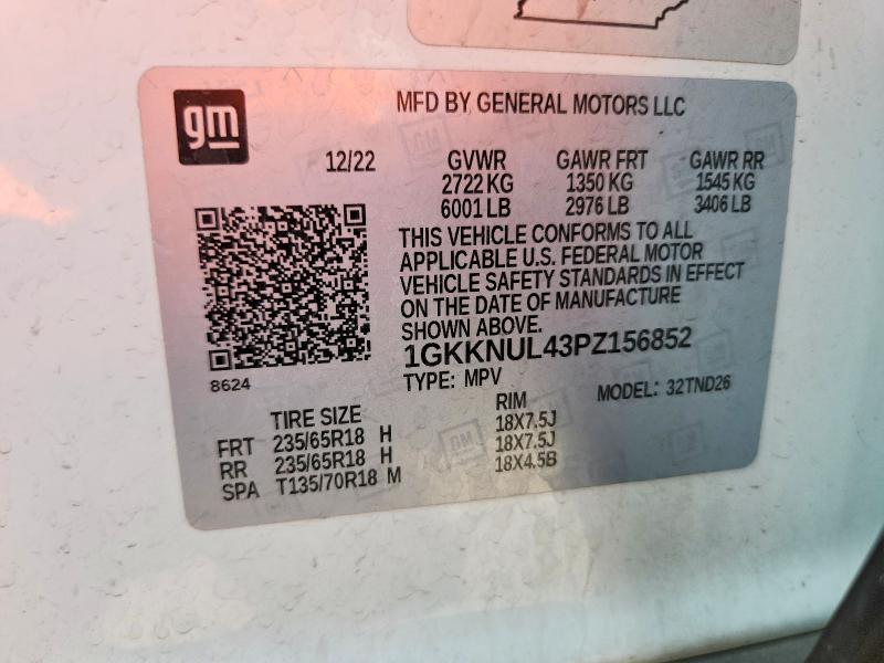 Продаж на аукціоні авто 2023 Gmc Acadia, vin: 1GKKNUL43PZ156852, номер лоту: 57156836
