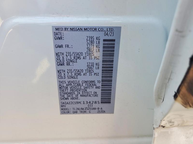 Продажа на аукционе авто 2023 Nissan Murano, vin: 5N1AZ2CS9PC134285, номер лота: 57176366