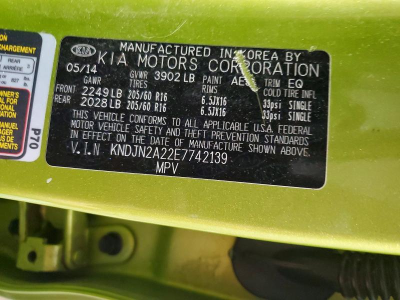 Продажа на аукционе авто 2014 Kia Soul, vin: KNDJN2A22E7742139, номер лота: 55939666