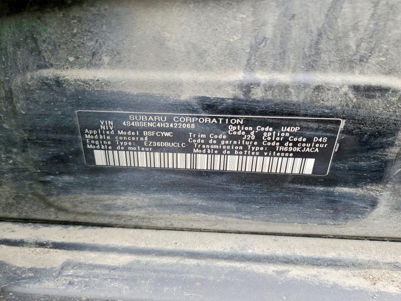 Aukcja sprzedaży 2017 Subaru Outback, vin: 4S4BSENC4H3422068, numer aukcji: 58933396