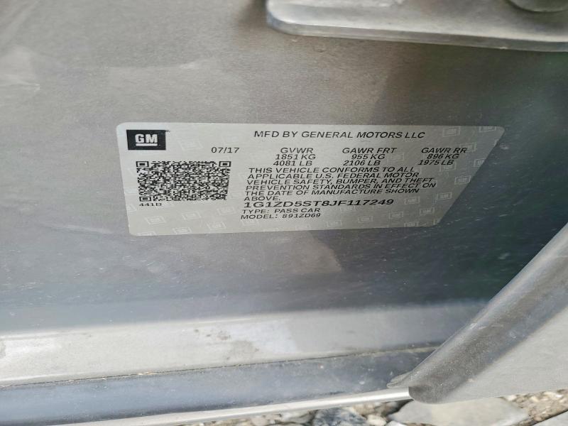 Aukcja sprzedaży 2018 Chevrolet Malibu, vin: 1G1ZD5ST8JF117249, numer aukcji: 56104466