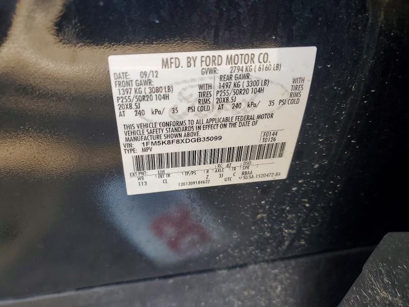 Продажа на аукционе авто 2013 Ford Explorer, vin: 1FM5K8F8XDGB35099, номер лота: 59142296