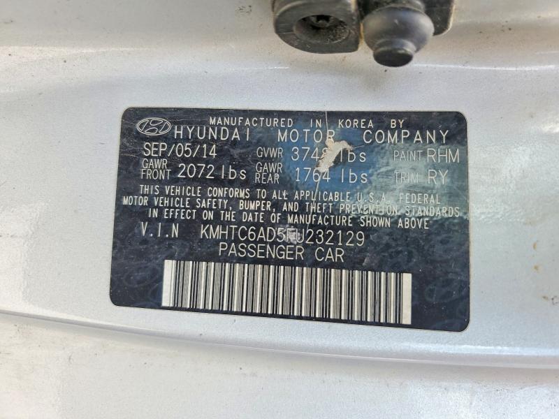 2015 Hyundai Veloster მანქანა იყიდება აუქციონზე, vin: KMHTC6AD5FU232129, აუქციონის ნომერი: 57532866