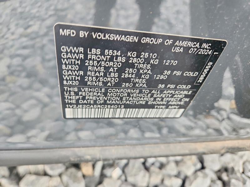 58289756 :رقم المزاد ، 1V2JE2CA5RC254013 vin ، 2024 Volkswagen Atlas Cross Sport مزاد بيع