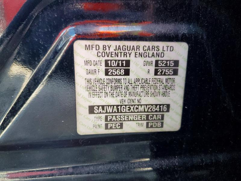 Aukcja sprzedaży 2012 Jaguar Xj, vin: SAJWA1GEXCMV28416, numer aukcji: 57272796