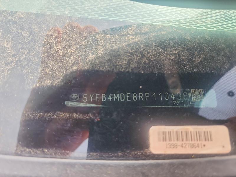 Aukcja sprzedaży 2024 Toyota Corolla, vin: 5YFB4MDE8RP110436, numer aukcji: 79001085