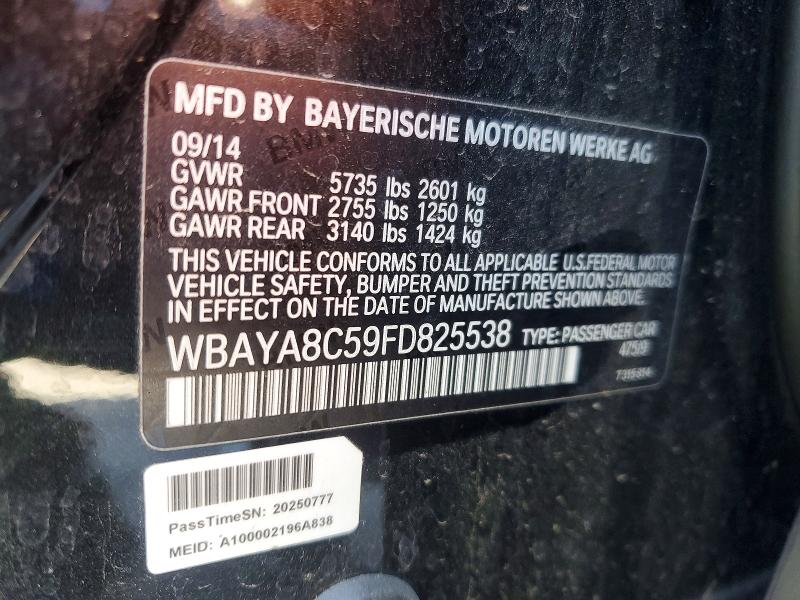 Продаж на аукціоні авто 2015 Bmw 750, vin: WBAYA8C59FD825538, номер лоту: 55203456